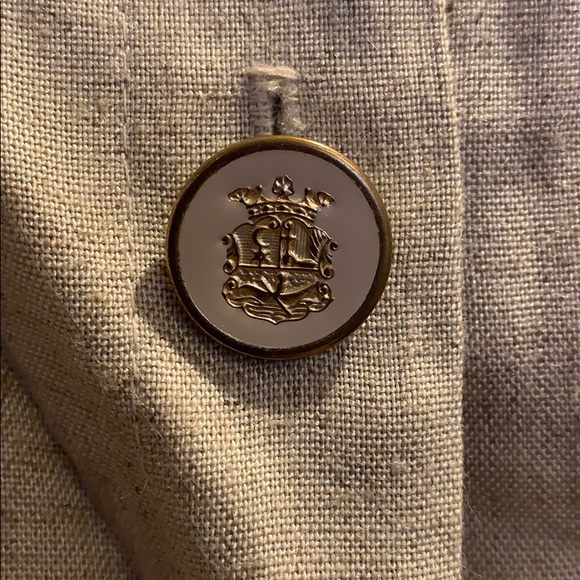 Vintage 80s Linen Rayon Beige Suit Size 4 - Picture 4 of 6